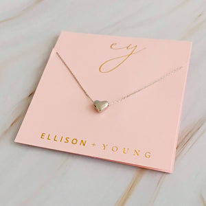 Love Bean Heart Necklace: Gold - Posh & Cozy