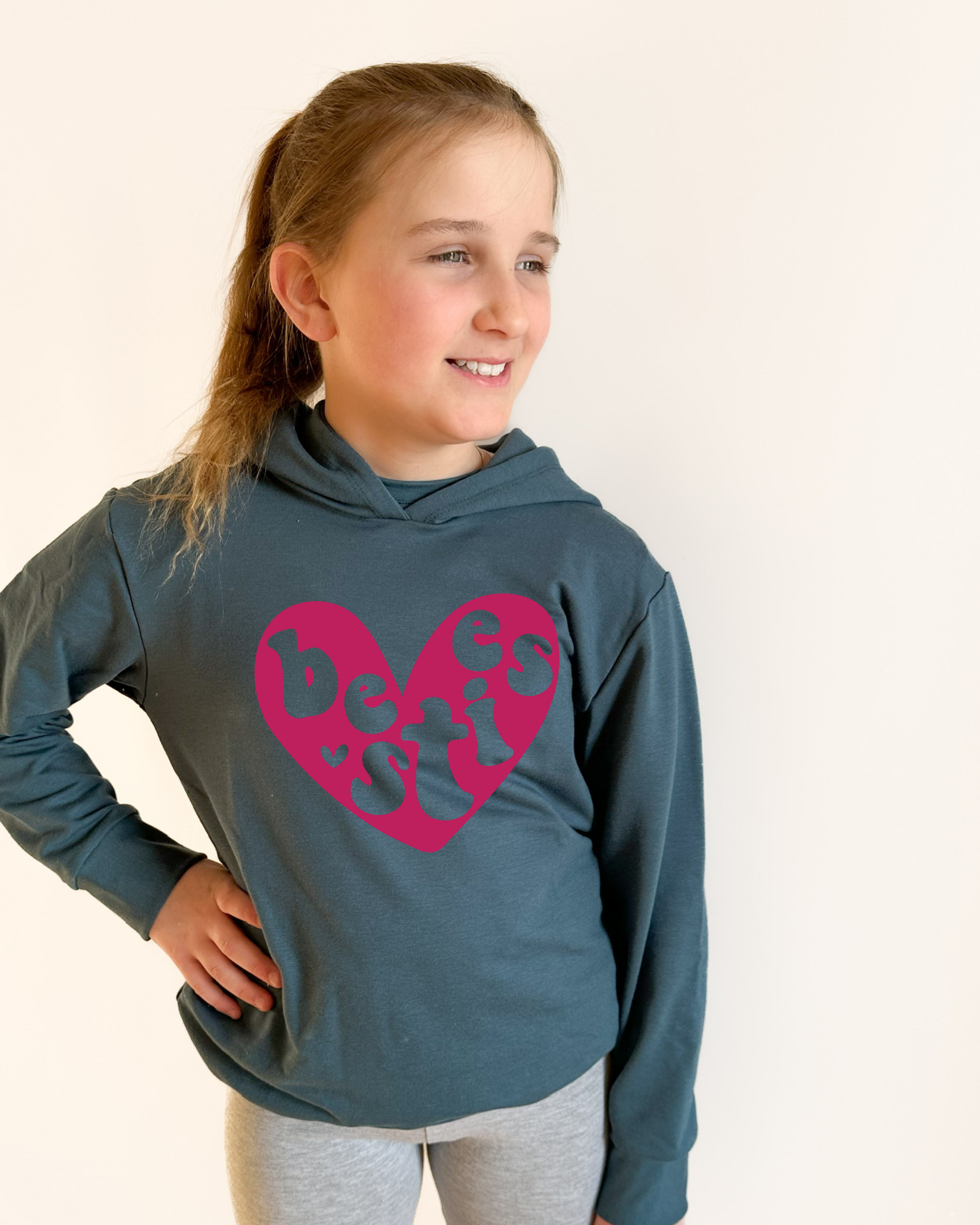 Bestie Heart Crewneck Women's - Posh & Cozy