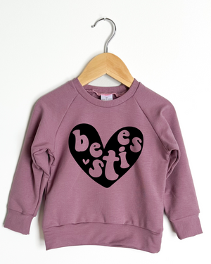 Bestie Heart Crewneck Women's - Posh & Cozy