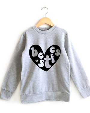 Bestie Heart Crewneck Women's - Posh & Cozy