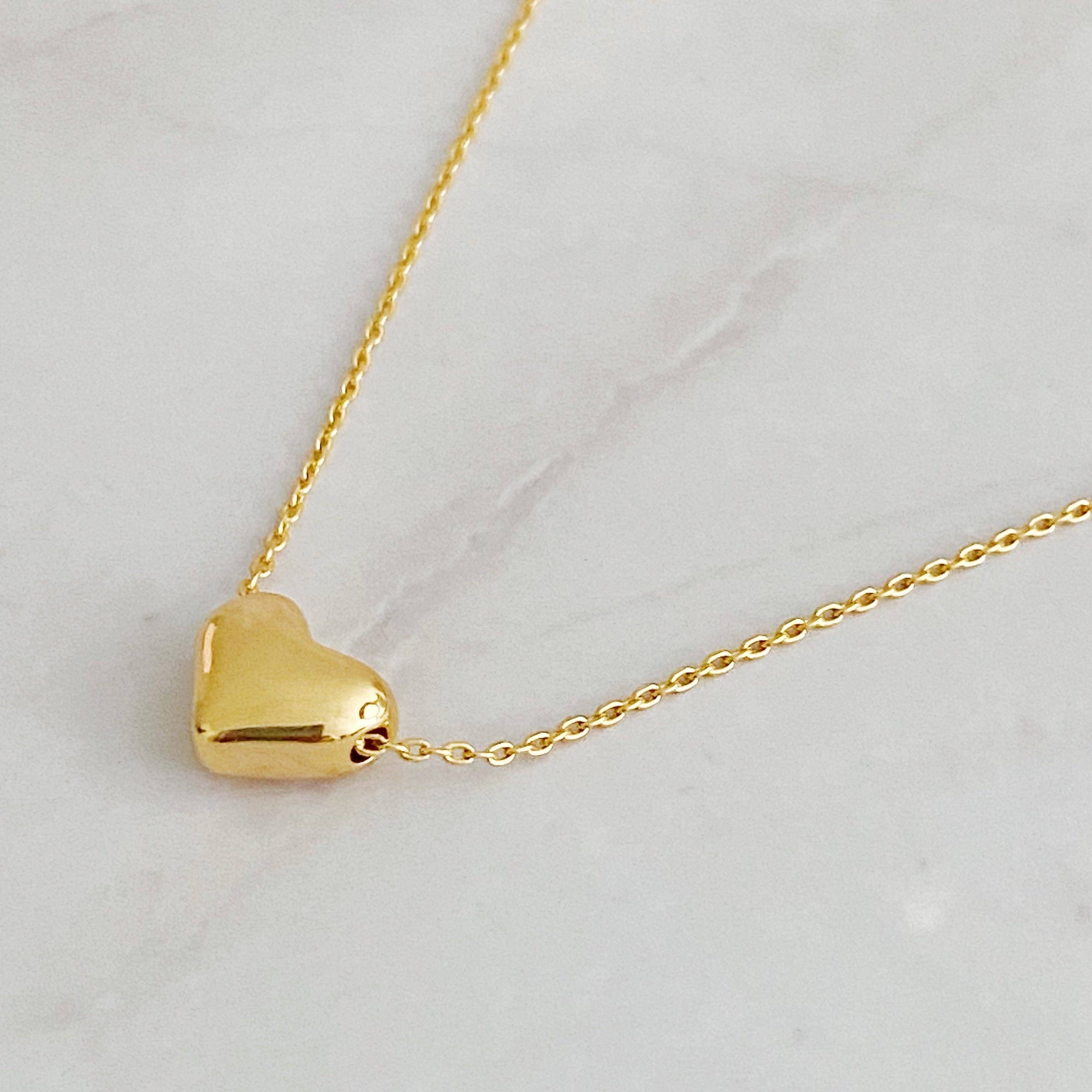 Love Bean Heart Necklace: Gold - Posh & Cozy