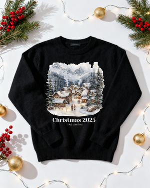 Christmas Village Custom Youth Crewneck