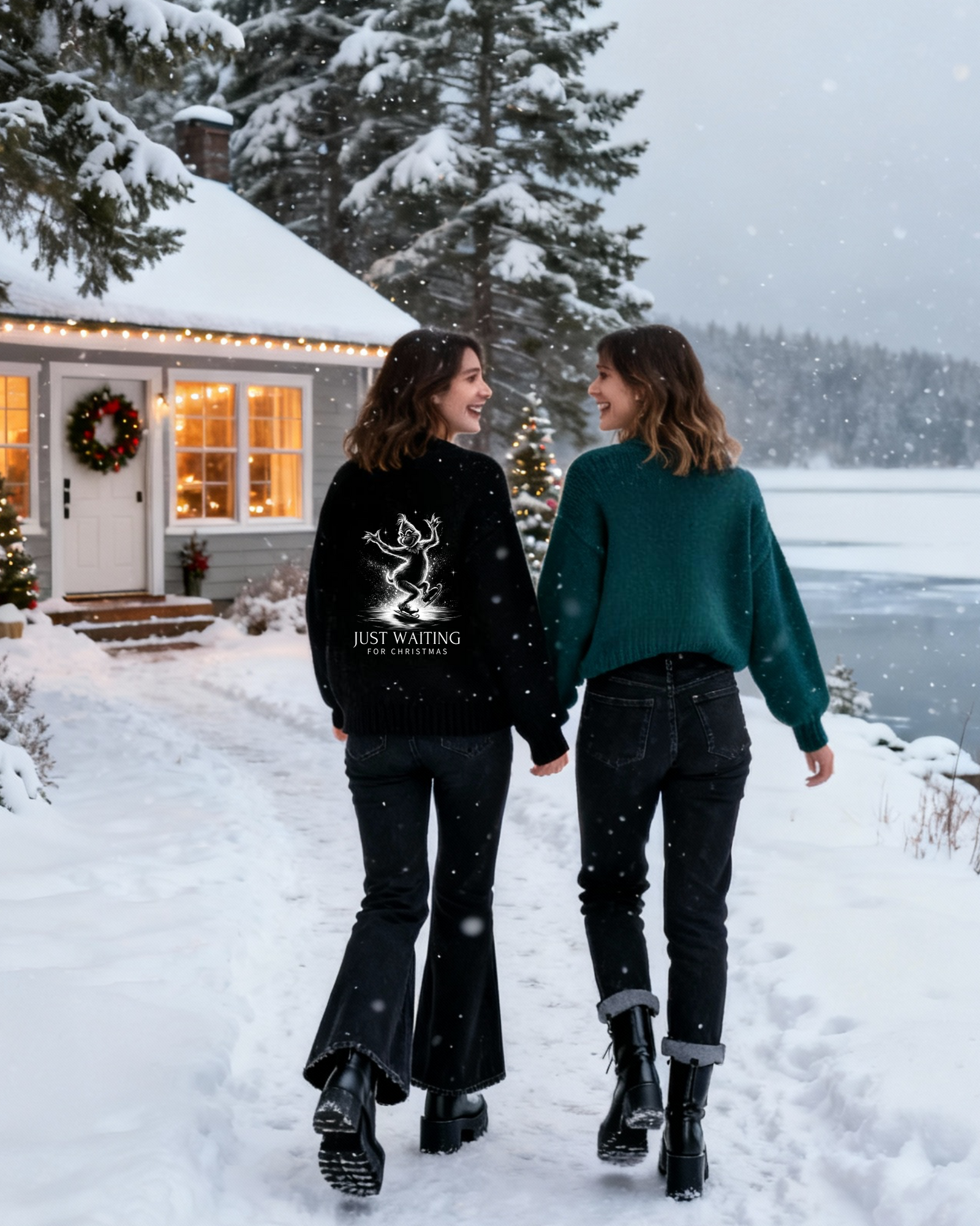 The Grinch Waiting On Christmas Women's Crewneck