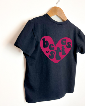 Bestie Heart Tee Shirt - Posh & Cozy