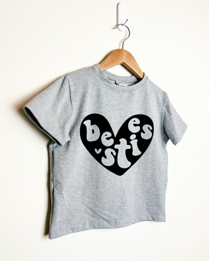 Bestie Heart Tee Shirt - Posh & Cozy