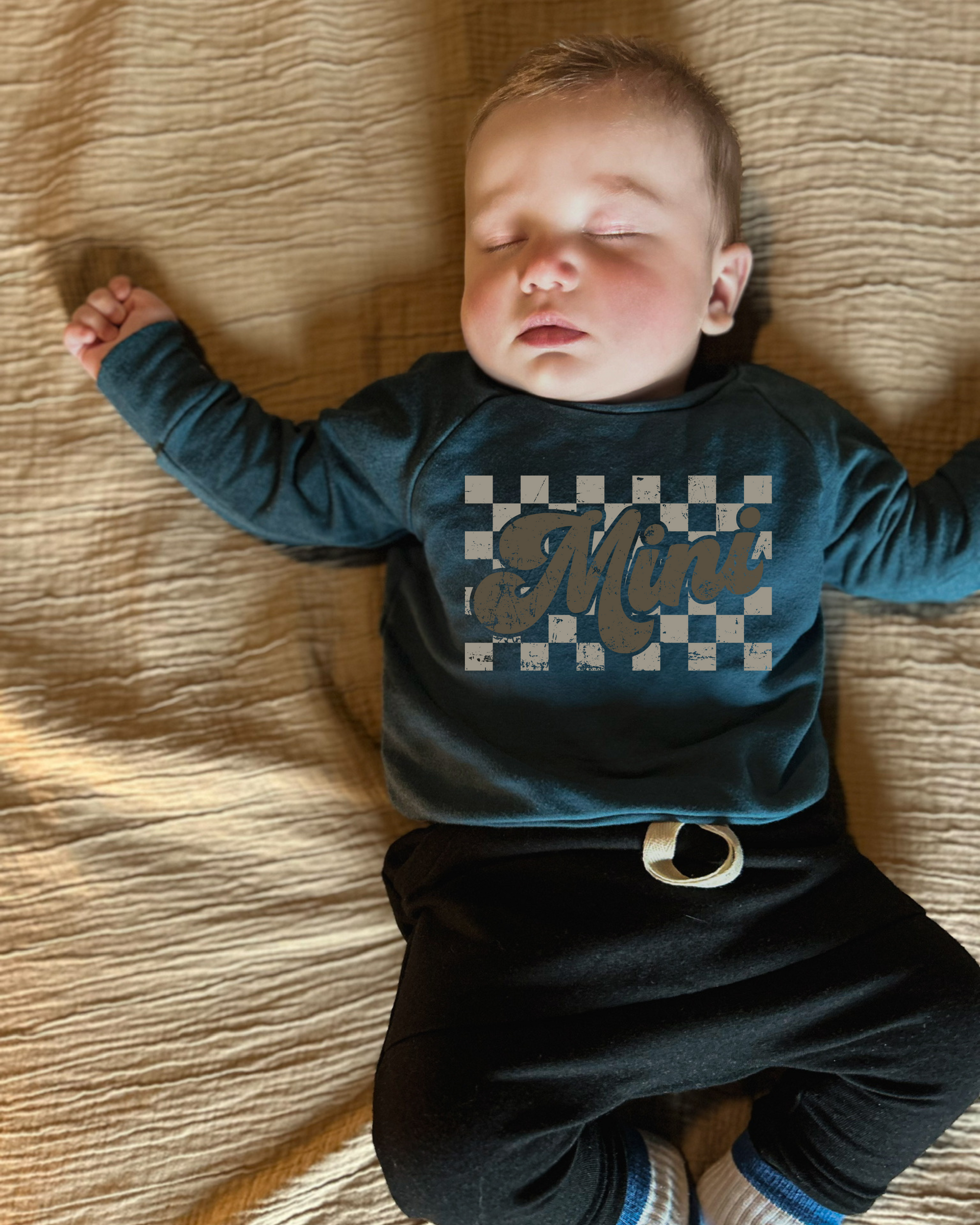 Mini Check Crewneck - Posh & Cozy