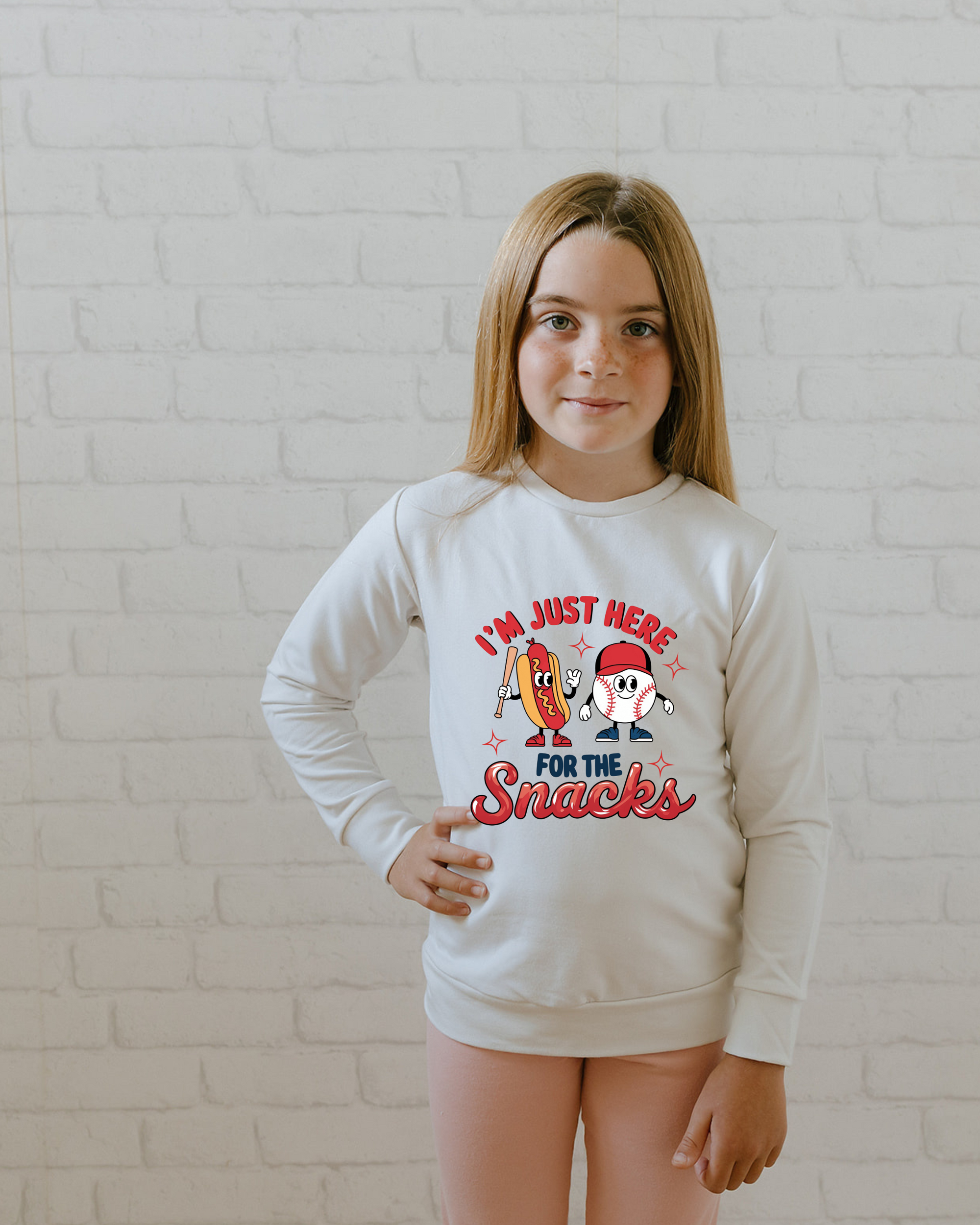 Here For Snacks Youth Crewneck - Posh & Cozy