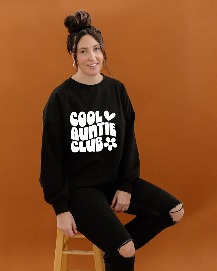 Cool Auntie Club Crewneck Women's - Posh & Cozy