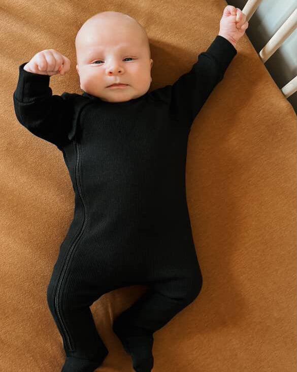 Footed Ribbed Romper