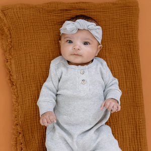 Henley Waffle Romper - Posh & Cozy