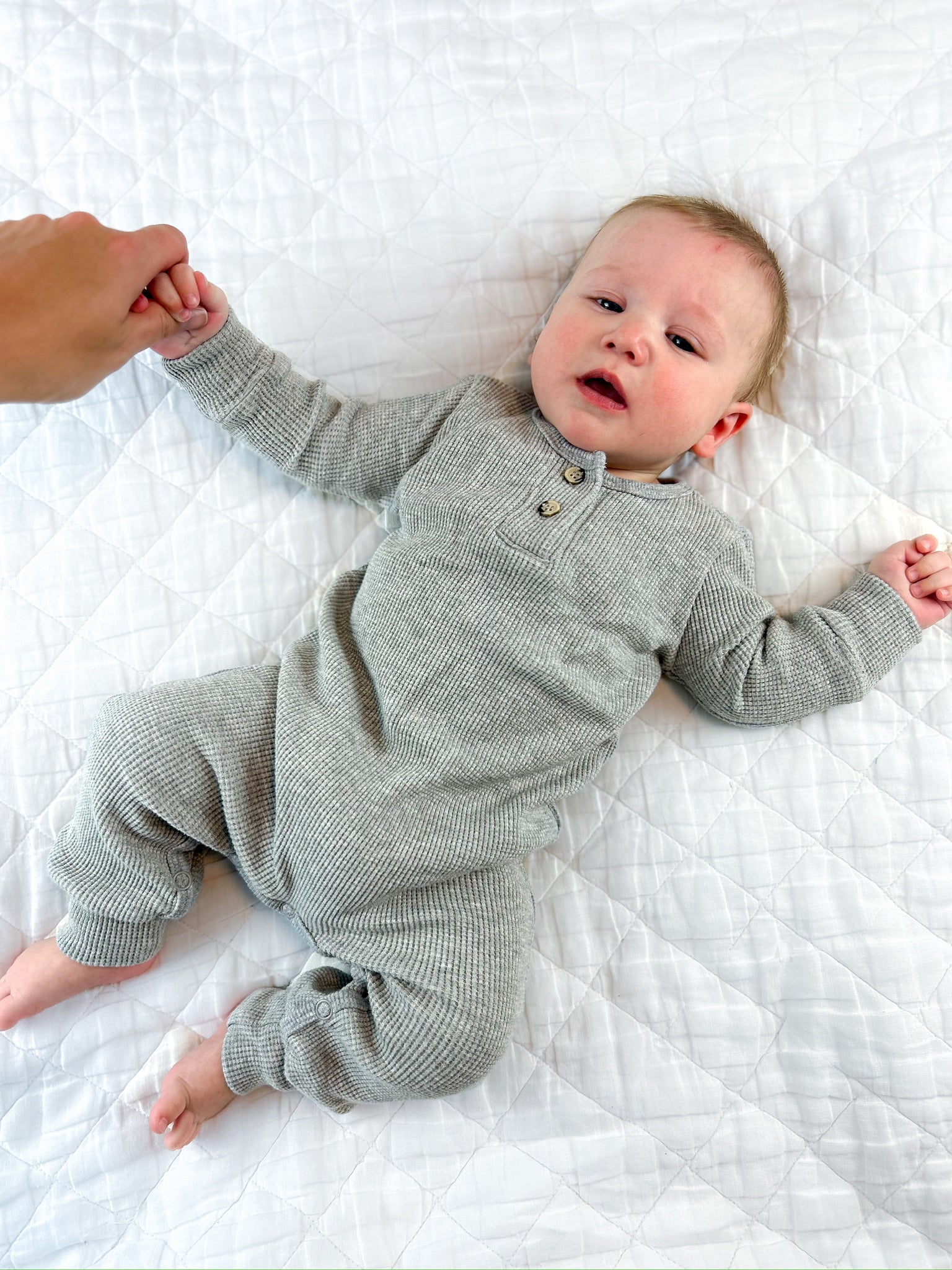 Henley Waffle Romper - Posh & Cozy