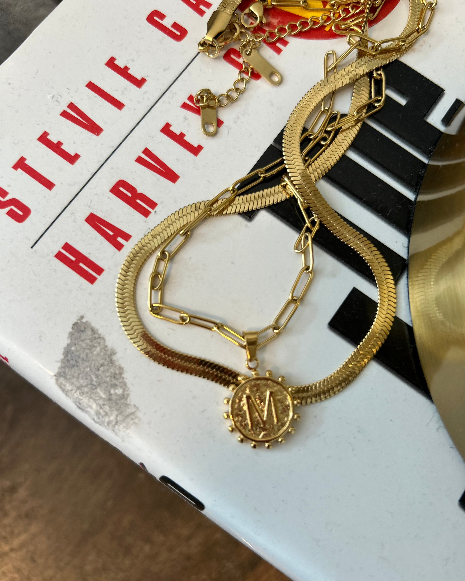 Double Chain M Necklace - Posh & Cozy