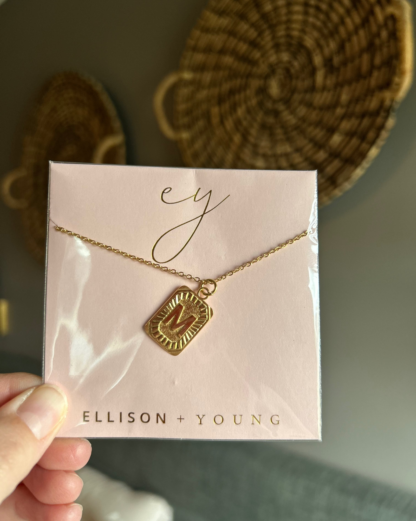 Art Deco M Necklace - Posh & Cozy