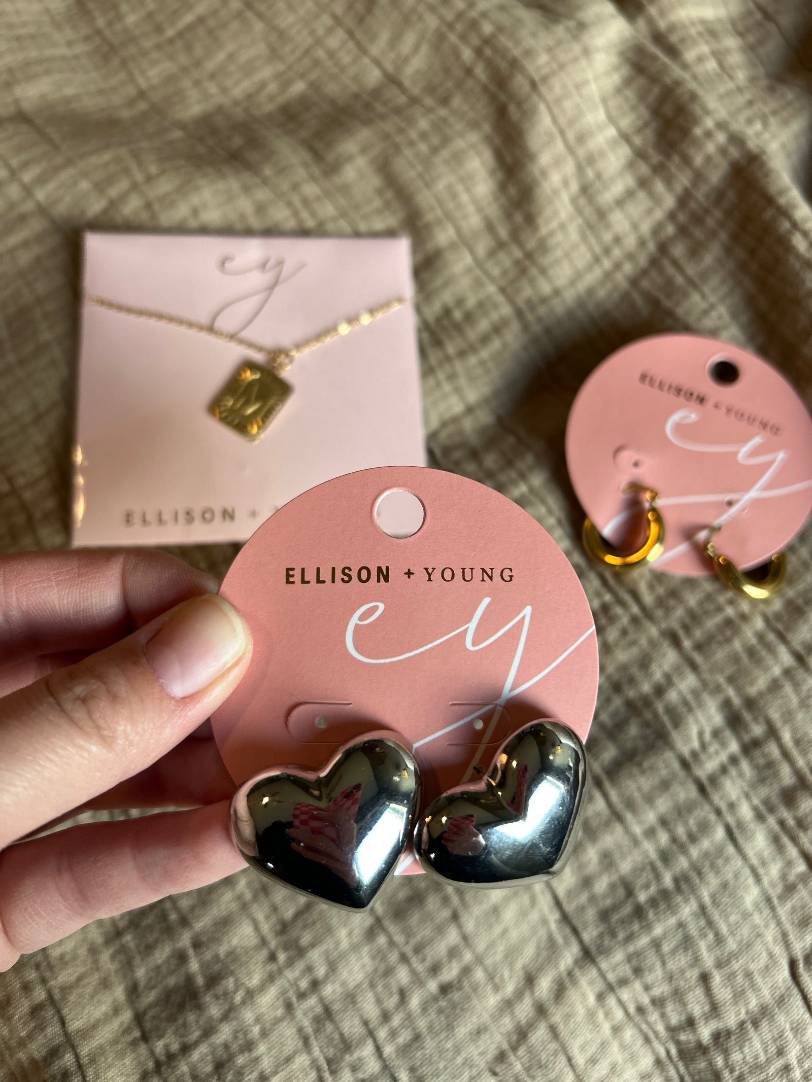 Silver My Heart Studs - Posh & Cozy