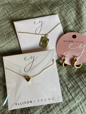 Love Bean Heart Necklace: Gold - Posh & Cozy