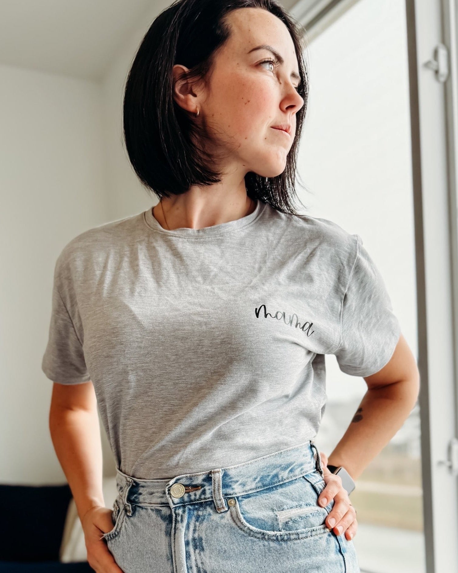 Mama Cursive Tee Shirt Women's - Posh & Cozy