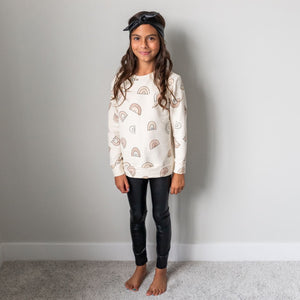 SALE! Basic Printed Youth Crewneck - Posh & Cozy