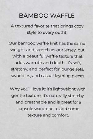 Bamboo Waffle card with a light concrete background, prepared for a 4:5 crop