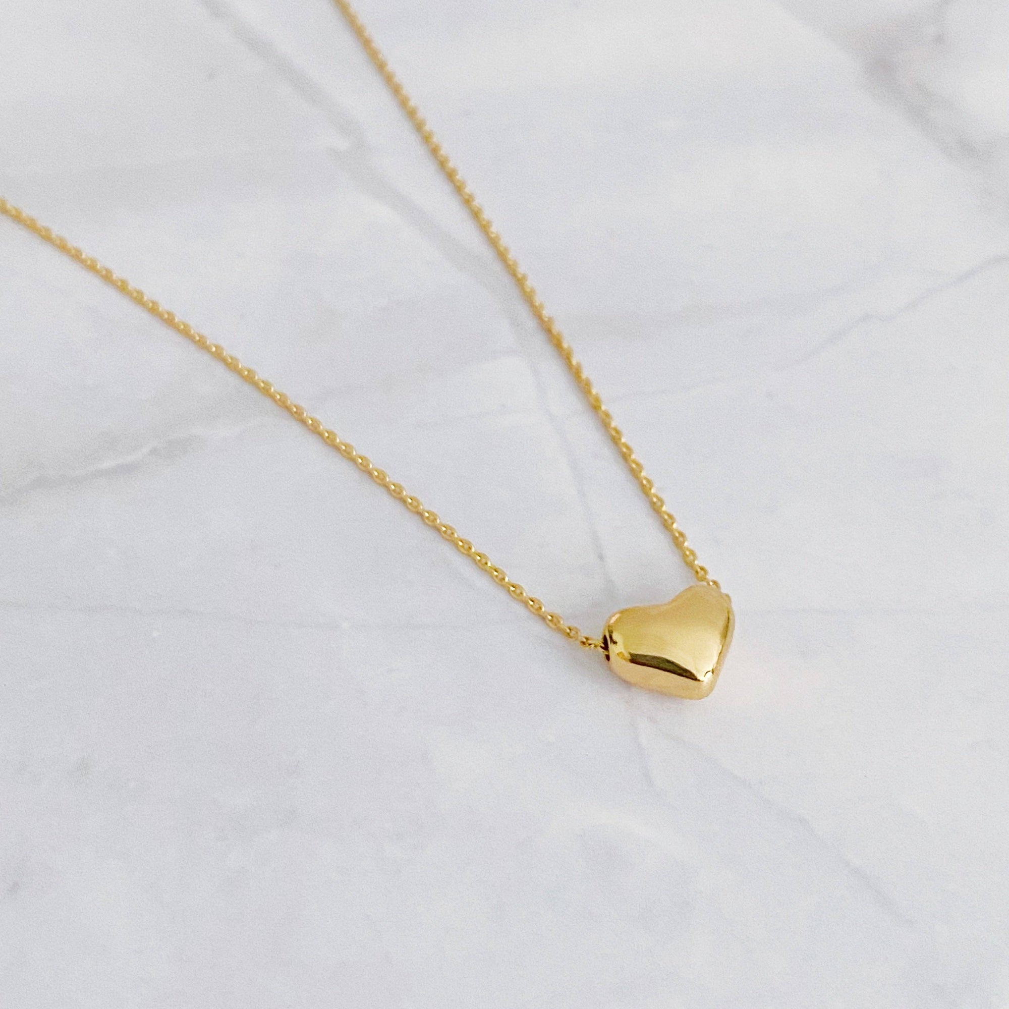 Love Bean Heart Necklace: Gold - Posh & Cozy
