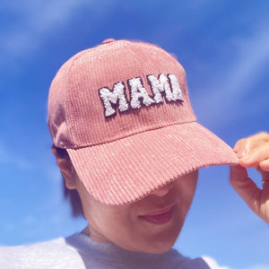 Corduroy Mama Ball Cap: Pink - Posh & Cozy