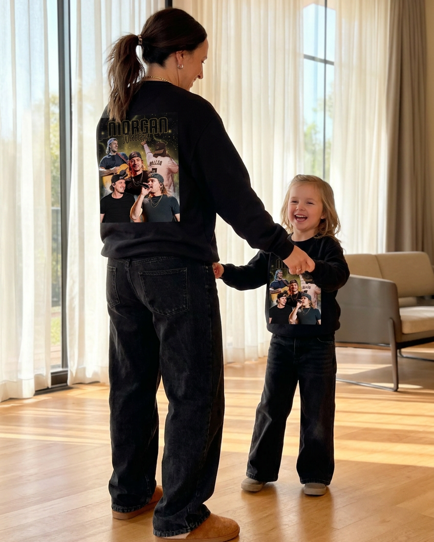 Mom and daughter dancing hand-in-hand