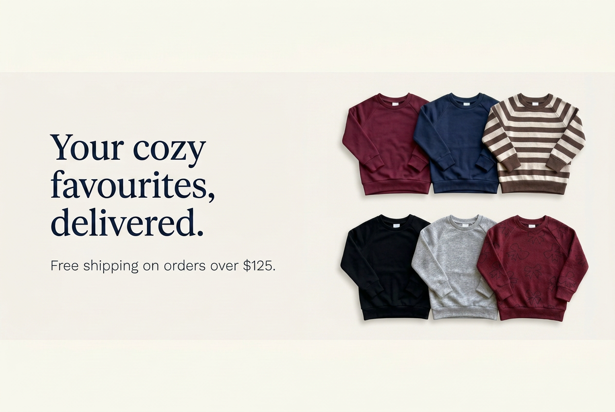 Your cozy favourites delivered slide with all six crewneck styles