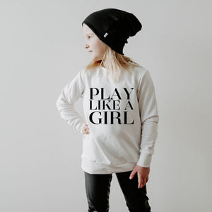 Play Like A Girl Youth Crewneck - Posh & Cozy