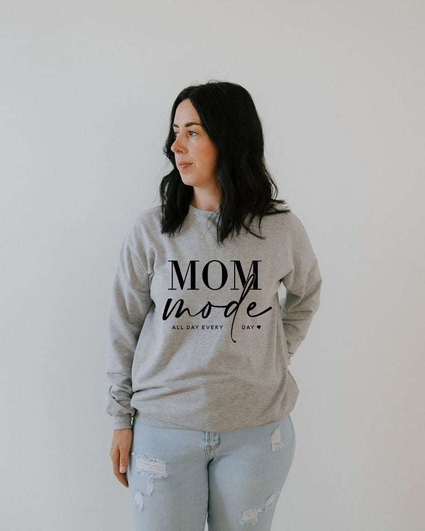 Mom Mode All Day Crewneck Women's - Posh & Cozy