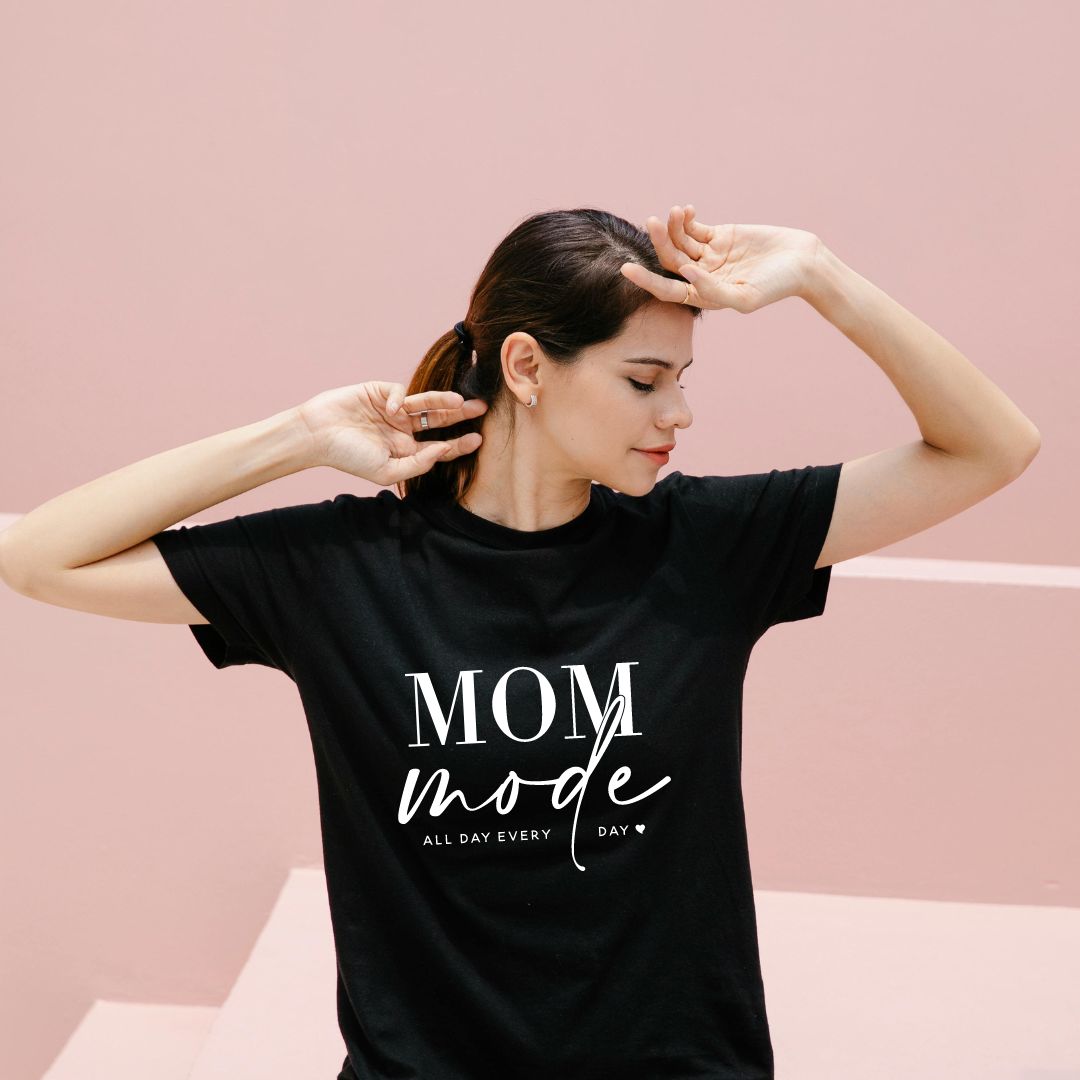 Mom Mode All Day Tee Shirt Women's - Posh & Cozy